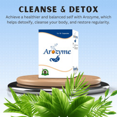 Arozyme Constipation & Gas Relief for Adults Reduce Bloating & Improve Digestion