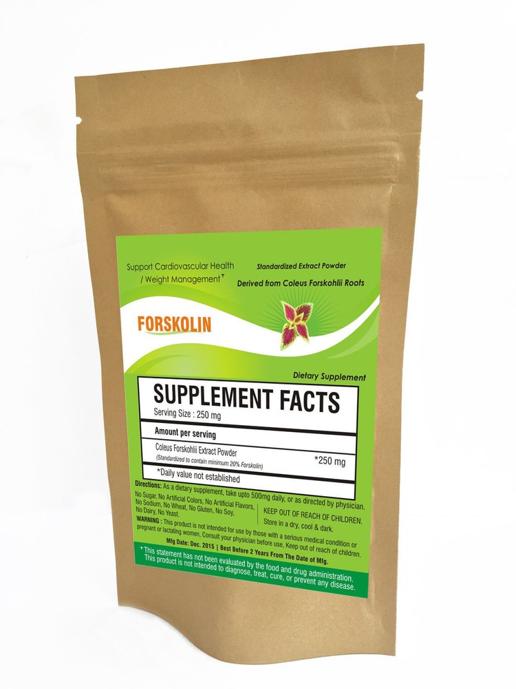 PURE Forskolin Extract Weight Loss Powder Coleus Forskohlii Standardized to 20%