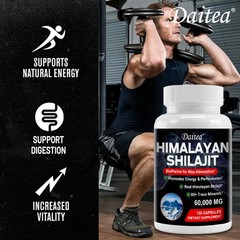 Himalayan Shilaji 2000mg BioPerine for Max Absorption Boost Energy 30/60/120Caps