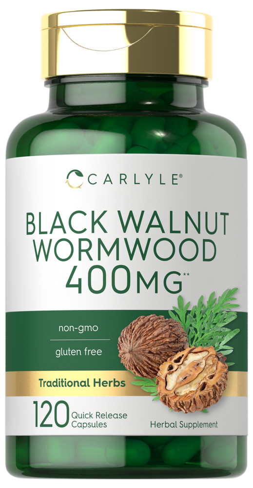 Black Walnut Wormwood | 120 Capsules | Non-GMO, Gluten Free | by Carlyle