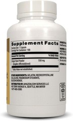 Natural Ginger Root Capsules 550mg – 100 Count for Digestive Comfort & Wellness