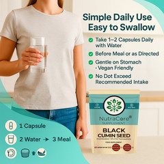 Black Cumin Seed Caps-5500mg-(2% β-Sitosterol)-Immune &Respiration Health-90Caps