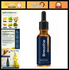8-in-1 Mullein Drops for Lungs & Airways – Peppermint & Thyme Extract – Lung Det