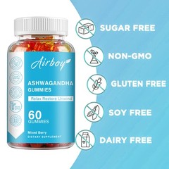 Ashwagandha Gummies – Stress Anxiety Relief, Men’s Health, Energy & Endurance