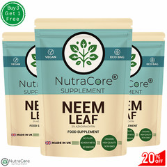 NEEM LEAF 5500mg Caps-(2%Azadirachtin)-100%Organic-Detox&Immune Support-180 caps
