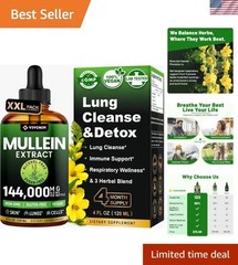 Mullein Drops for Lung Detox: 120 Servings of Herbal Immune Support – 4 fl oz