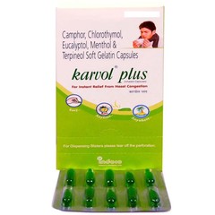 Karvol Plus (60 Capsules) Clears Blocked Nose & Relieves Local Irritation Cold