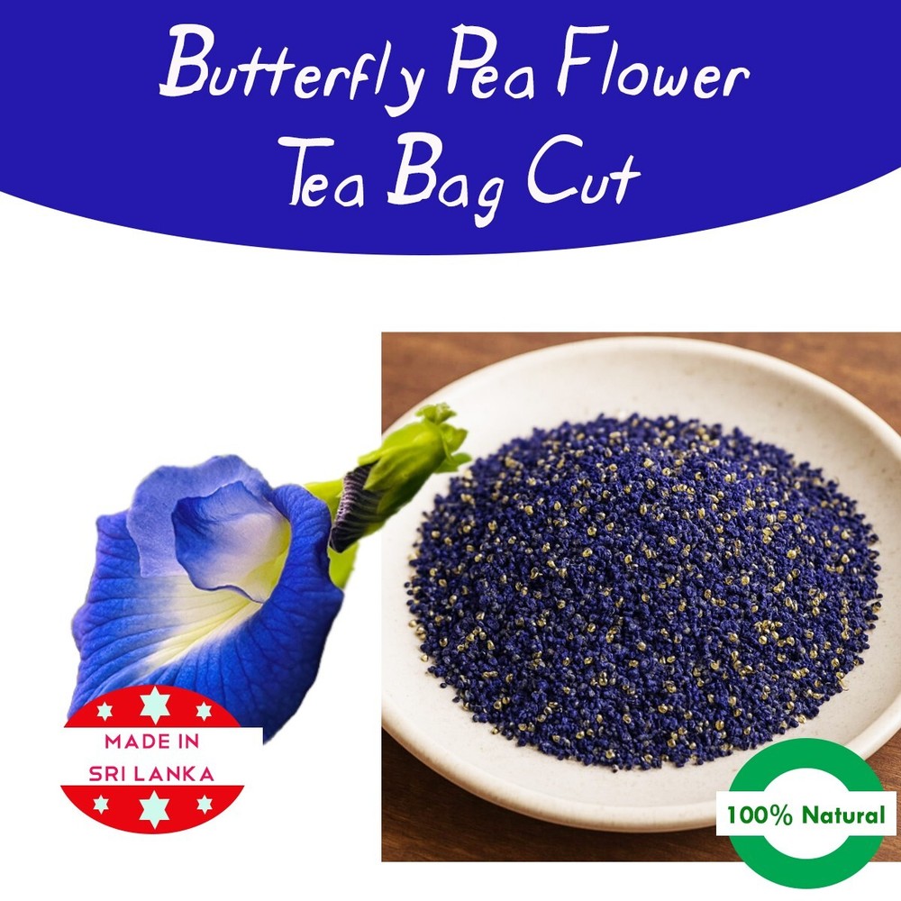 Blue Butterfly Pea Flower Tea bag cut (Clitoria ternatea) Organic 100% Natural
