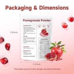 Organic Pomegranate Powder 4oz 114g Pure Juice Powder Non GMO Gluten Free Vegan