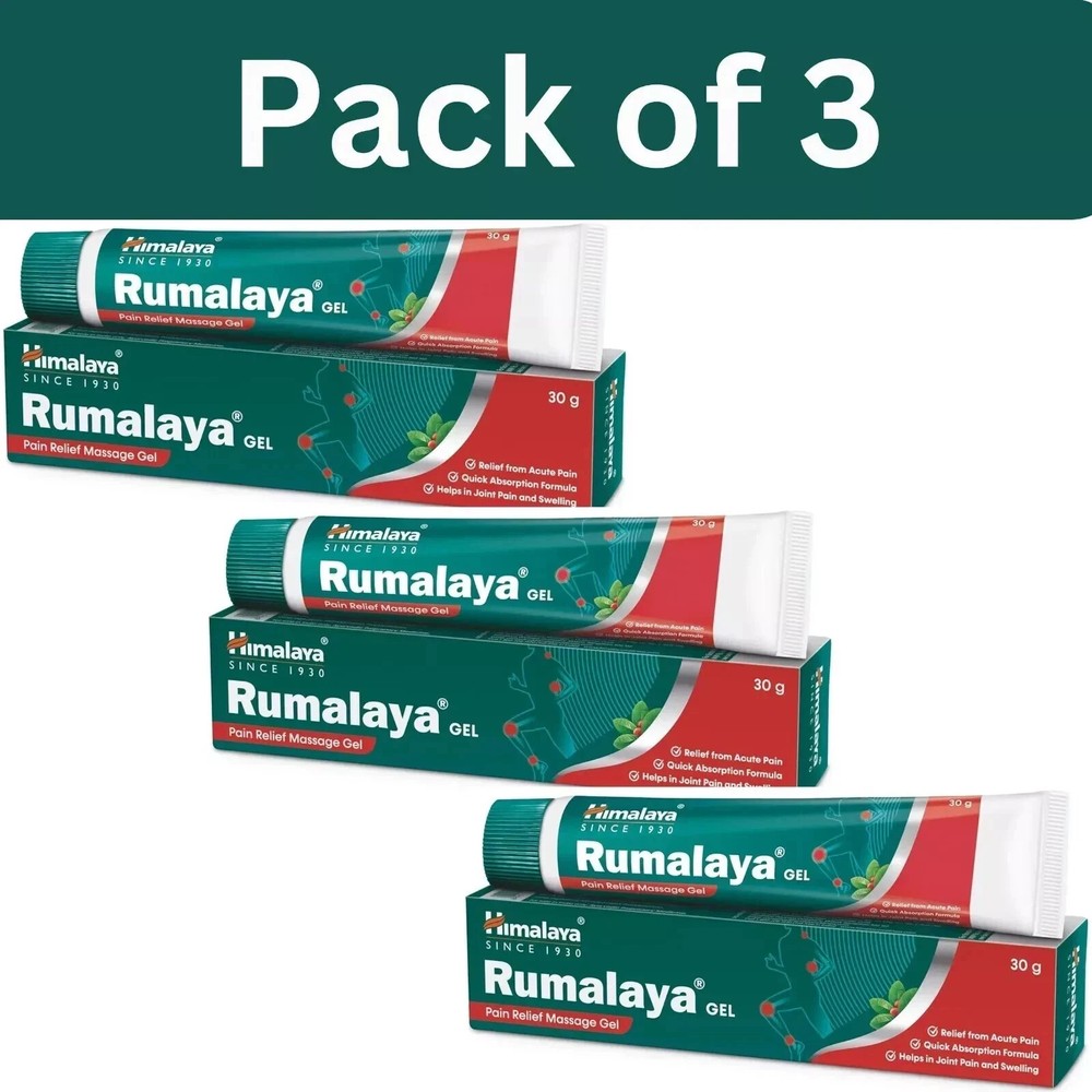 Himalaya Rumalaya Gel Ayurvedic Joint Muscle Wellness 30g x3 Exp 12/2028