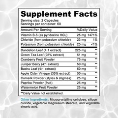 Detoxxtra Water Flush 30/60/120 Vegan Capsules Supports Healthy Weight Gmo-Free