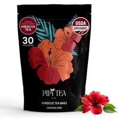 Organic Hibiscus Tea Bags – Caffeine Free Herbal Tea Rich in Antioxidants, Non