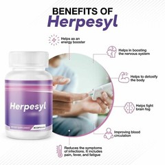 Herpesyl Pills Capsules Supplement Tablets Purple Bottle