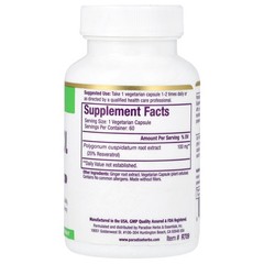 Paradise Herbs Resveratrol 60 Veggie Caps Vegetarian