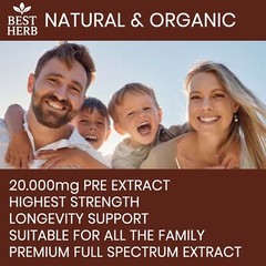 240 ORGANIC CAPSULES REISHI 20:1 EXTRACT MUSHROOM GANODERMA IMMUNE SYSTEM BOOST