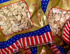2x8Oz/Bag High-Quality American Ginseng Root Slice 美国威州花旗参片半野生花旗参片西洋参片(8oz x 2)