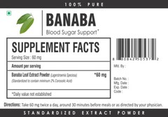 Banaba Leaf Extract Powder 2% Corosolic Acid Lagerstroemia Speciosa Blood Sugar