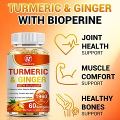 Turmeric Curcumin Highest Potency 95% 1950mg with BioPerine Black Pepper Extract
