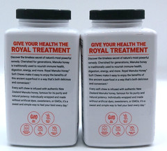 2Pk- Force Factor Royal Manuka Honey, 120 Total Soft Honey-Lemon Chews, Exp 3/27
