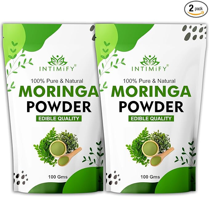 INTIMIFY Moringa Powder, Drumstick Leaves Powder, Weight Loss, Hair Growt 200g