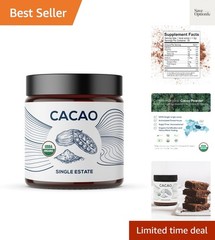 Raw Single Estate Cacao Powder from Dominican Republic – 2.6 Oz Resealable Jar
