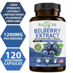 Bilberry Extract Rich in Anthocyanin and Flavonoids1200mg High Strength Eye Care
