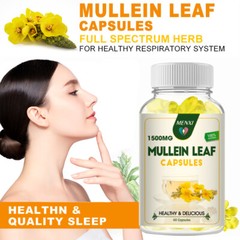 Mullein Leaf Capsules Support Lung Cleanse Respiratory Function 3 Months Supply