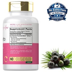 Extracto de Saw Palmetto 900mg 120 Cápsulas 60 Porciones Serenoa repens Berry