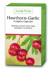 Jan de Vries Hawthorn-Garlic (90 capsules) BBE 09/2025