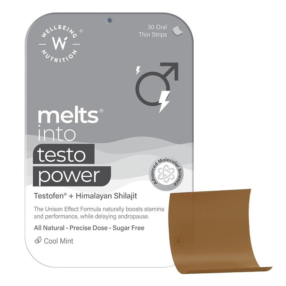 Wellbeing Nutrition melts® Testo Power 30 Oral Strip Boost Stamina & Energy