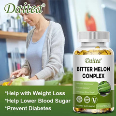 Natural Bitter Melon Extract Capsules Help Lower Blood Sugar, Prevent Heatstroke