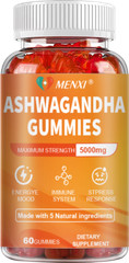 2 Packs Ashwagandha Gummies 5000mg High Potency Ashwagandha Root Extract