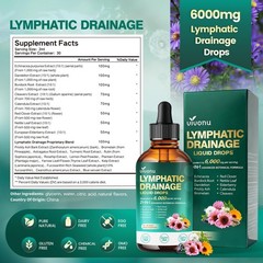 21-in-1 Lymphatic Drainage Drops for Liposomal, 6000mg Immune & Lymph System …