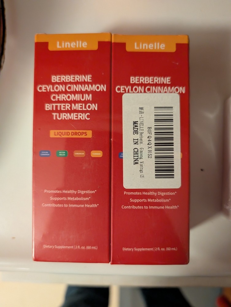2 – Linelle Berberine Drops w/ Ceylon Cinnamon, Bitter Melon, Turmeric, Chromium