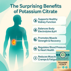 Potassium Citrate Capsules, 800mg-Kidney Health, Muscle health & Blood health