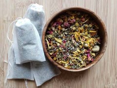 Herbal Tea, Floral Blend, Organic, Peppermint, Lemon Balm, Chamomile, Calendula