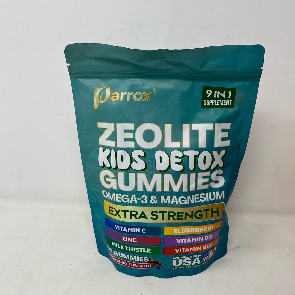 Parrox Zeolite Kids Detox Gummies Mixed Berry 9-in-1, 60ct