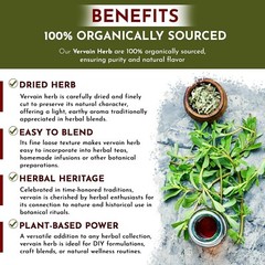 Organic Way Vervain Herb (Verbena officinalis) Cut and Sifted – Origin Albanoa