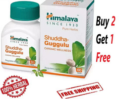 Himalaya Shuddha Guggulu 60 Tabs | Herbal Lipid Wellness | Buy 2 Get 1 Free |