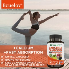 Garcinia Cambogia Weight Loss Fat Burning Energy 1600mg+Calciumi Fast Absorption