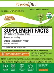 Shatavari Root Organic Powder 100% PURE Wild Asparagus Racemosus Women Health