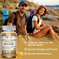 Korean Red Panax Ginseng Extrad 1600mg 120 Capsules – High Strength Ginsenoside