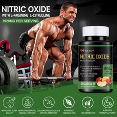 Nitric Oxide Booster Supplement L-Arginine 1920mg Highest Potency Muscle Pump