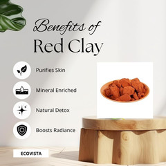 Natural Red Edible Clay Chunks – Organic, Pure, Ideal for Eating and Skin Care –