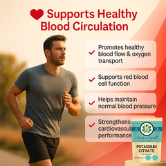 Potassium Citrate Capsules, 800mg-Kidney Health, Muscle health & Blood health