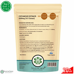 Cistanche Capsules,5500mg-(20% Echinacosides)-Antioxidant, Brain, Muscle Support