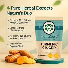 ”Turmeric+Ginger” Caps 500mg-(90%Curcuminoids&3%ginger)-Energy&Digestion-90Cap