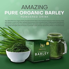 IAM AMAZING PURE ORGANIC BARLEY POWDERED 100 BOXES AVAILABLE 10 SACHETS PER BOX
