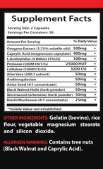 Pure Ingredients – CANDIDA AWAY EXTRA STRENGTH – Balanced Body 1 Bottle 60 Caps