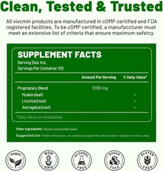 Mullein Drops for Lungs – Lung Detox for Smokers & Lung Cleanse Liquid – Mullein
